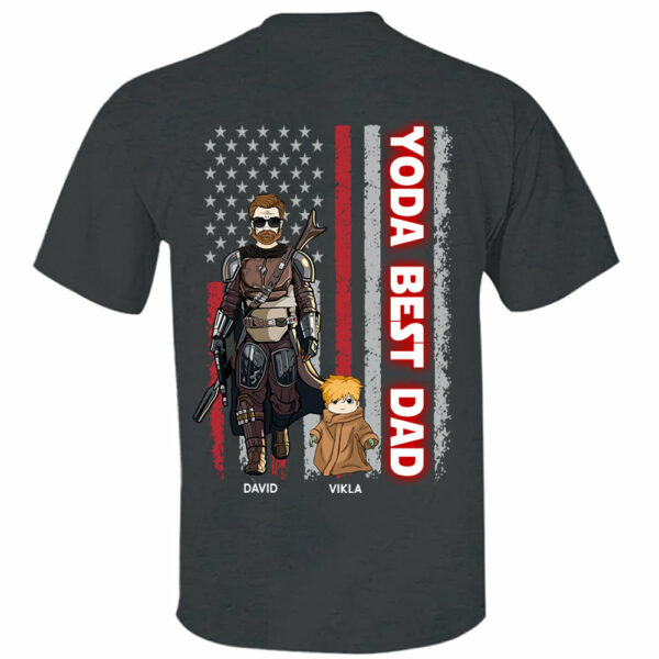 Yoda Best Dad - Personalized Shirt Custom Nickname With Kids Gift For Dad Mom - Image 2
