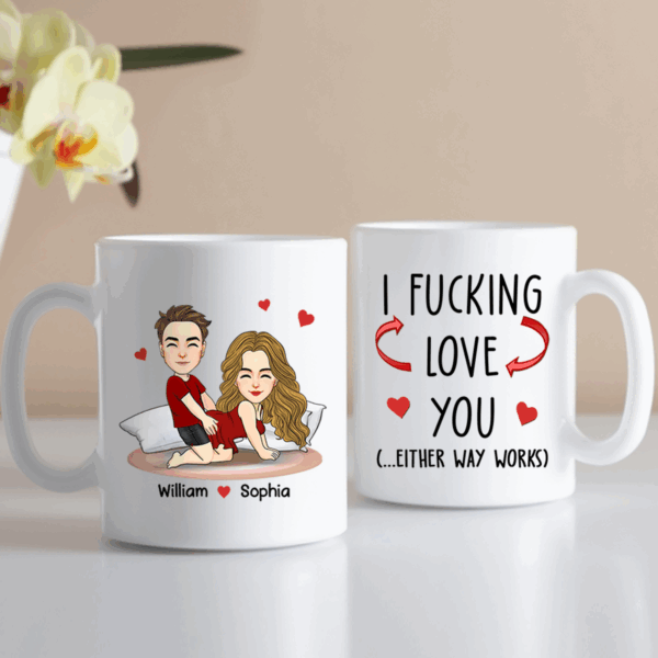 You Are My Favorite Thing To Do - Couple Personalized Custom Mug - Christmas Gift For Husband Wife, Anniversary - Image 3