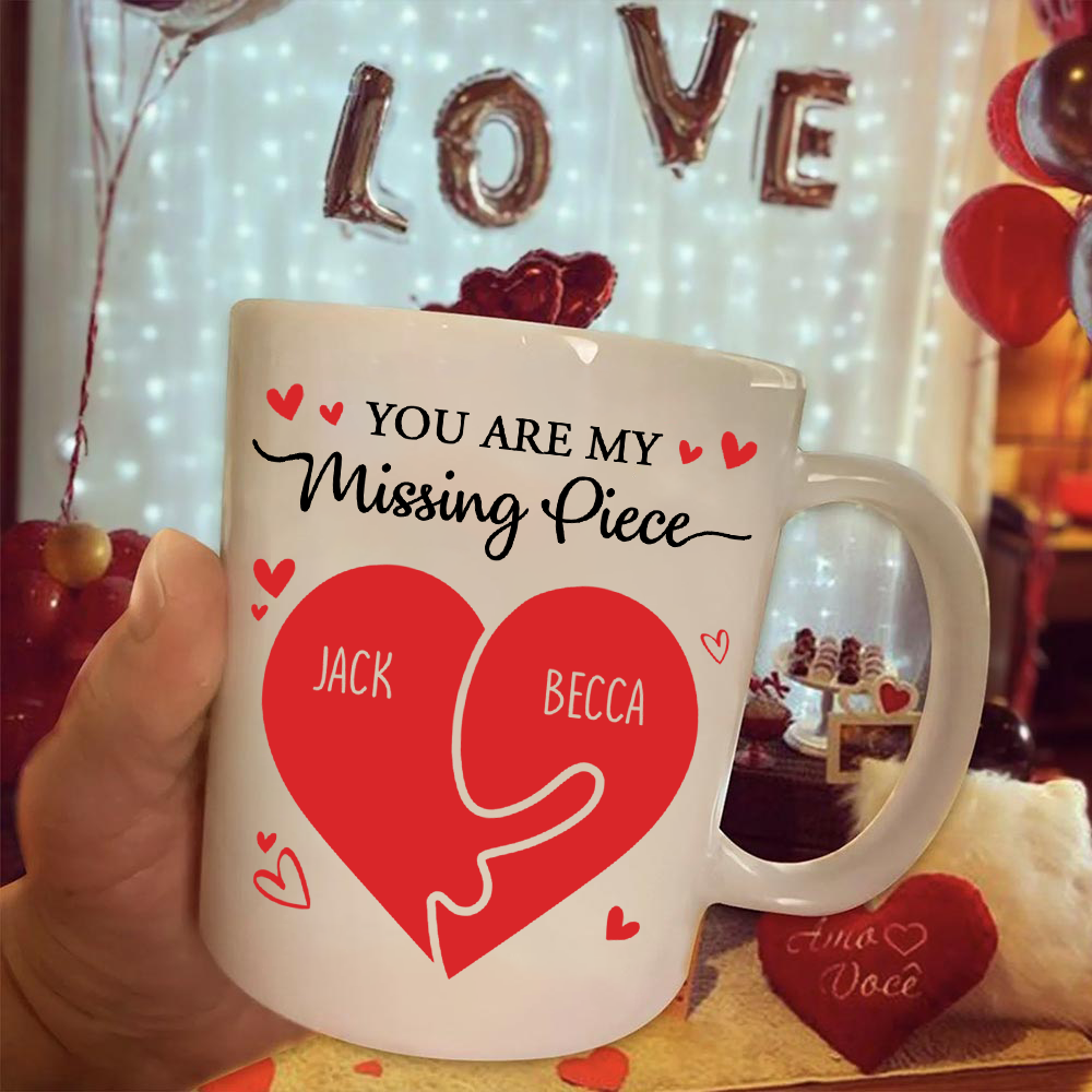 You Are My Missing Piece - Personalized Couple Mug