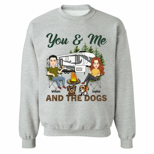 You & Me And The Dogs - Custom Camping Shirt For Couples, Family Gifts For Camping Lovers NA04 - Image 11