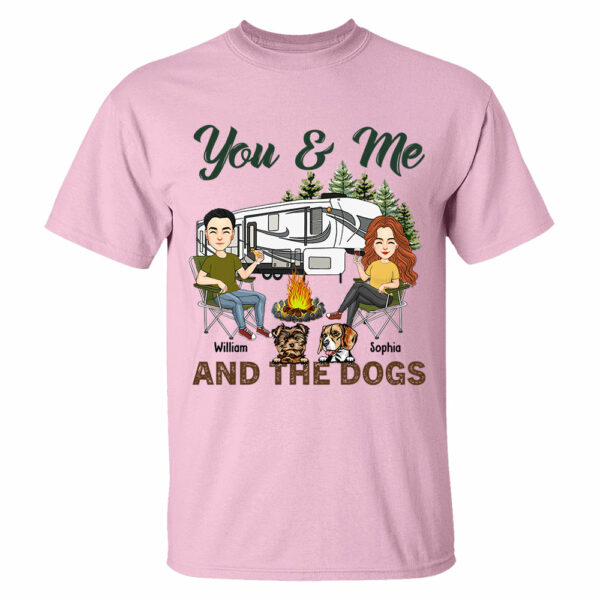 You & Me And The Dogs - Custom Camping Shirt For Couples, Family Gifts For Camping Lovers NA04 - Image 4