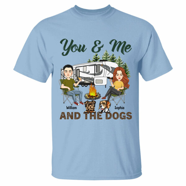 You & Me And The Dogs - Custom Camping Shirt For Couples, Family Gifts For Camping Lovers NA04 - Image 5