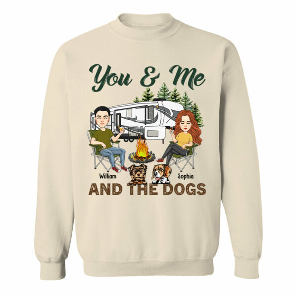 You & Me And The Dogs - Custom Camping Shirt For Couples, Family Gifts For Camping Lovers NA04 - Image 10
