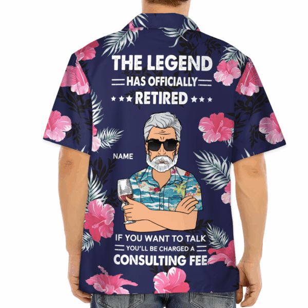 You'll Be Charged A Consulting Fee - Personalized Retirement Hibiscus Hawaiian Shirt Gift For Grandpa - Image 2