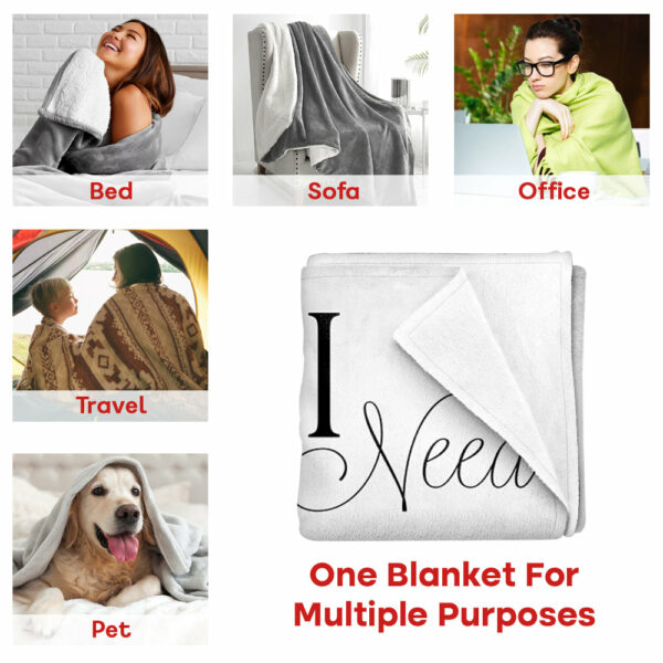 You're All I Need - Personalized Blanket For Couple - Image 4