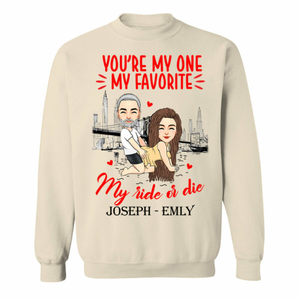 You're My One My Favorite My Ride Or Die - Personalized Shirt For Couple - Image 9